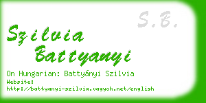 szilvia battyanyi business card